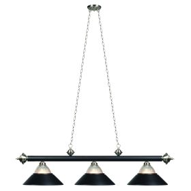 3 LT-54" BILLIARD LIGHT-MATTE BLACK & STAINLESS