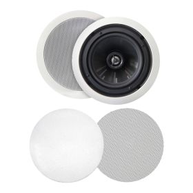 Muro(TM) MSR-PRO6 Outdoor 125-Watt-Continuous-Power 6.5-In. In-Ceiling Speaker with Pivoting Tweeter, 2 Count