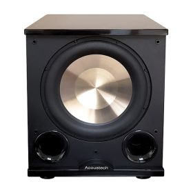 Acoustech PL-200 II Indoor 250-Watt-Continuous Powered Subwoofer, Black