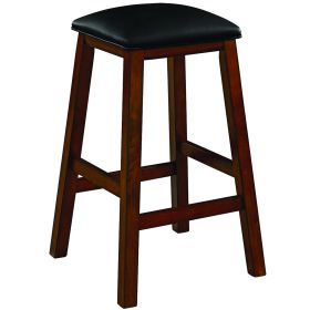 SQUARE BACKLESS BARSTOOL - CHESTNUT