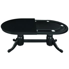 84" TEXAS HOLD'EM GAME TABLE - BLACK