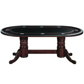 84" TEXAS HOLD'EM GAME TABLE - CAPPUCCINO