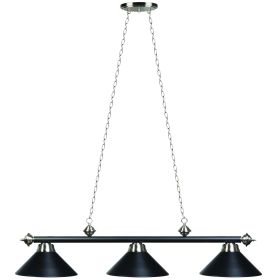 54" 3LT BILLIARD LIGHT- MATTE BLK/ST