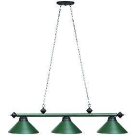 light54" 3LT BILLIARD LIGHT- MATTE GREEN