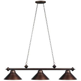 54" 3LT BILLIARD LIGHT- OIL RUBBED BROZE