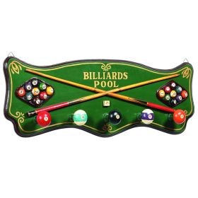 PUB SIGN-BILLIARDS COAT RACK