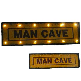 METAL SIGN-48" MAN CAVE W/ LIGHTS