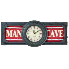 METAL SIGN-MAN CAVE CLOCK