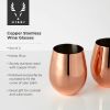 agCopper Stemless Wine Glasses by Viski