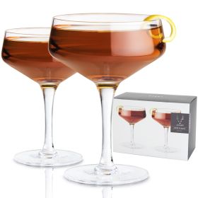 Raye Crystal Angled Coupe Glasses Viski