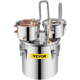 VEVOR Alcohol Still 5 Gal 19L Water Alcohol Distiller Copper Tube With Circulating Pump Home Brewing Kit