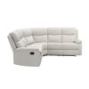 82.6" Home Theater Seating Seats Manual Chairs Recliner with LED Light Strip for Living Room, Beige