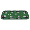 8-Player Folding Poker Tabletop 4 Fold Rectangular Green