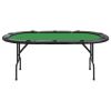 10-Player Folding Poker Table Green 81.1"x41.7"x29.5"