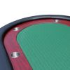 INO Design 96Inch Oval 10 Players Green Waterproof Cloth Red Racetrack Luna Wooden Legs Poker Table