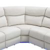 82.6" Home Theater Seating Seats Manual Chairs Recliner with LED Light Strip for Living Room, Beige