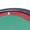 INO Design 96Inch Oval 10 Players Green Waterproof Cloth Red Racetrack Luna Wooden Legs Poker Table