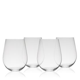 Vino Stemless Red Wine Glass by True set of 4