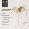 Seneca Crystal Diamond Martini Glasses Viski