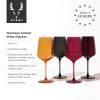 Reserve Nouveau Crystal Wine Glasses in Sunset Viski