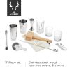 17-Piece Stainless Steel Barware Set in Silver Viski