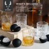 8-piece Crystal Liquor Glass and Ice Sphere Wood Box Set Vis