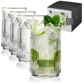 Deco Beau Crystal Highball Glasses Viski