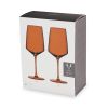 Reserve Nouveau Crystal Wine Glasses in Amber Viski