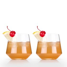 Angled Crystal Cocktail Tumblers by Viski