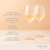 Rose Crystal White Wine Glass Set by Twine