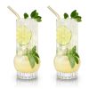 Deco Crystal Highball Glasses by Viski