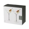 Seneca Crystal Diamond Martini Glasses Viski