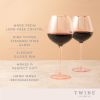 Rose Crystal Red Wine Glass Set by Twine