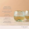 Aqua Bubble Stemless Wine Glass Set by Twine