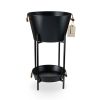 Black Beverage Tub with Stand & Tray by Twine Living