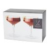 Raye Crystal Angled Coupe Glasses Viski