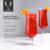 Angled Crystal Hurricane Glasses by Viski