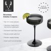 Reserve Nouveau Crystal Coupes in Smoke Viski