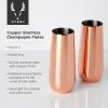 Copper Stemless Champagne Flutes by Viski