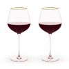 Rose Crystal Red Wine Glass Set by Twine