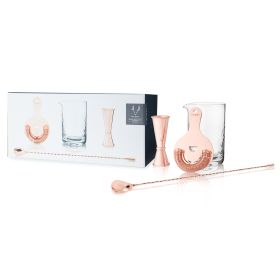 a4-Piece Copper Mixologist Barware Set by Viski