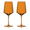 Reserve Nouveau Crystal Wine Glasses in Amber Viski