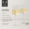 Laurel Crystal White Wine Glasses Viski