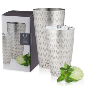 Stainless Shaker Tin Set by Viski (Material: Stainless Steel (304), Color: Silver)