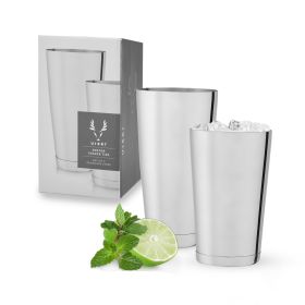 Stainless Shaker Tin Set by Viski (Material: 304 SS high polish, Color: Silver)